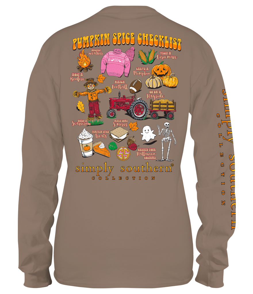 Pumpkin Spice Checklist - SS - F22 - YOUTH Long Sleeve