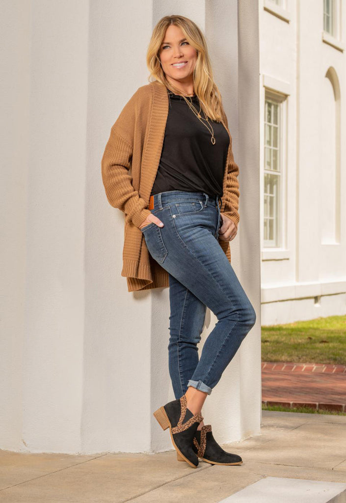 Crisp - Black & Leopard Booties by Corkys