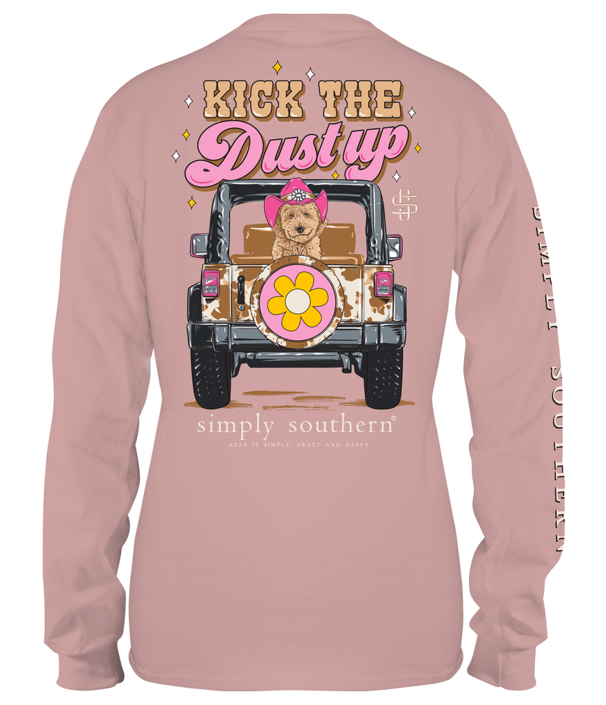 Kick The Dust Up - Jeep - Dog - SS - Adult Long Sleeve