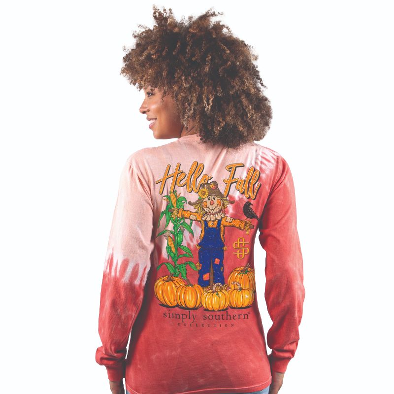 Hello Fall - Scarecrow - SS - Adult Long Sleeve