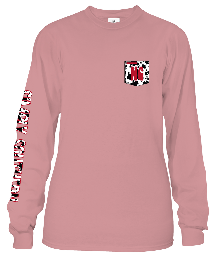 NC - North Carolina Girl - Cow - SS - F21 - Adult Long Sleeve