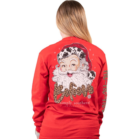 Santa Believe - Cow Print - SS - F21 - Adult Long Sleeve