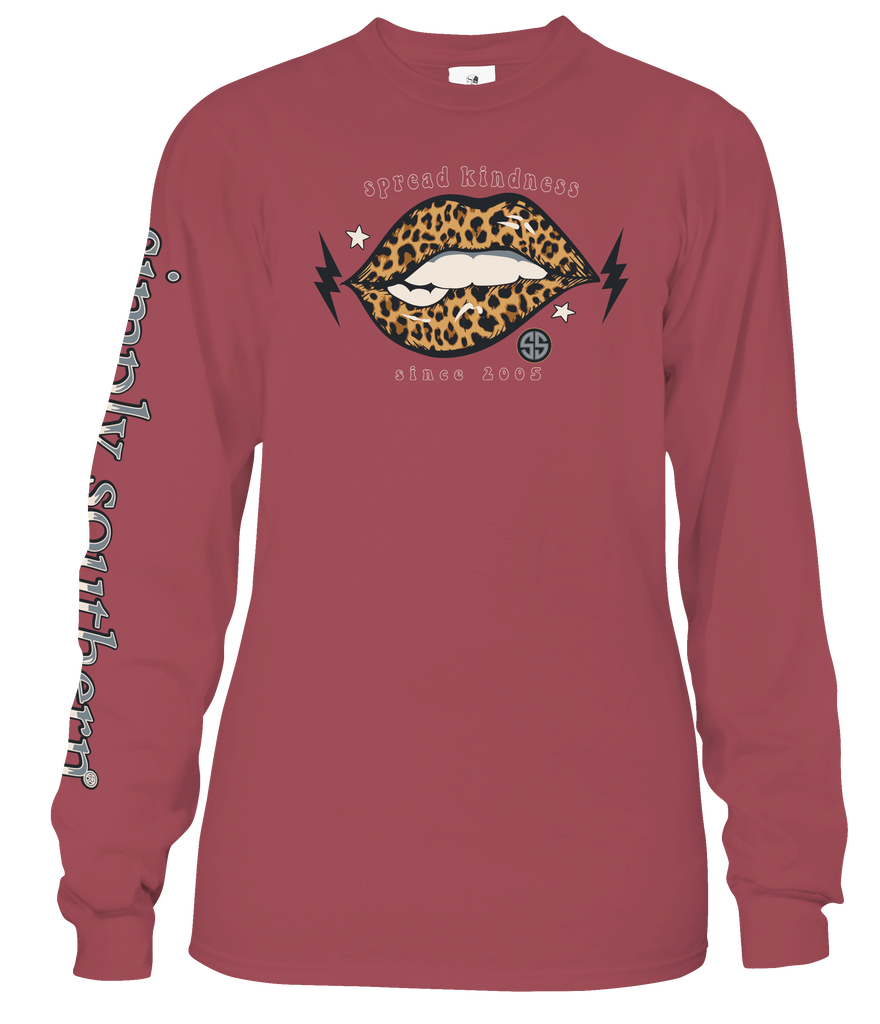Spread Kindness - Gimme Some Sugar - Leopard Lips - SS - Adult Long Sleeve