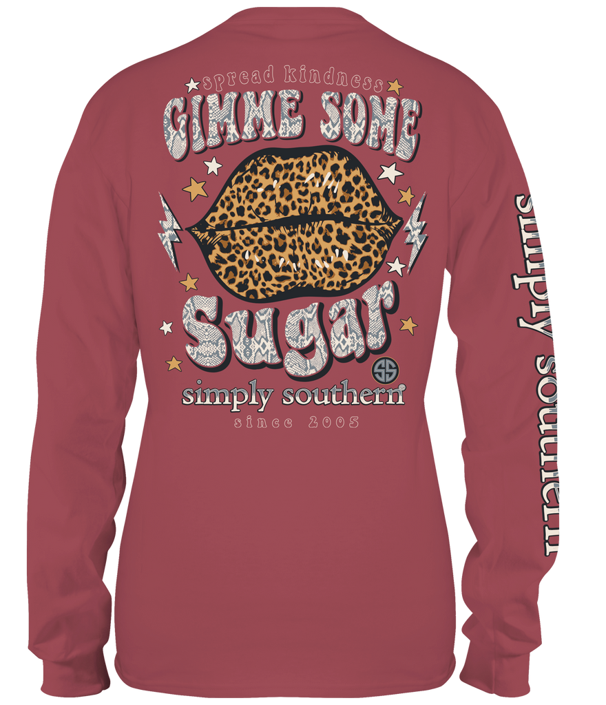 Spread Kindness - Gimme Some Sugar - Leopard Lips - SS - Adult Long Sleeve