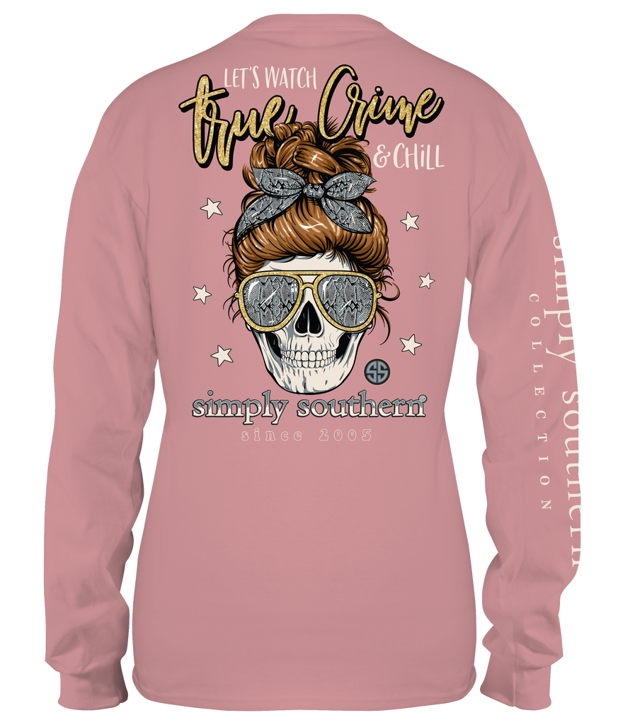 Let's Watch True Crime & Chill - SS - F21 - Adult Long Sleeve