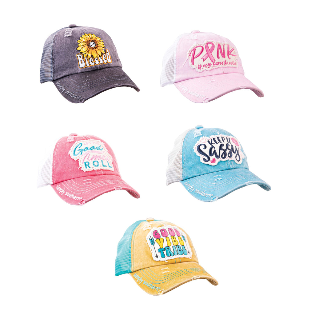 Fashion Messy Bun Hats - Good - S22 - Simply Southern