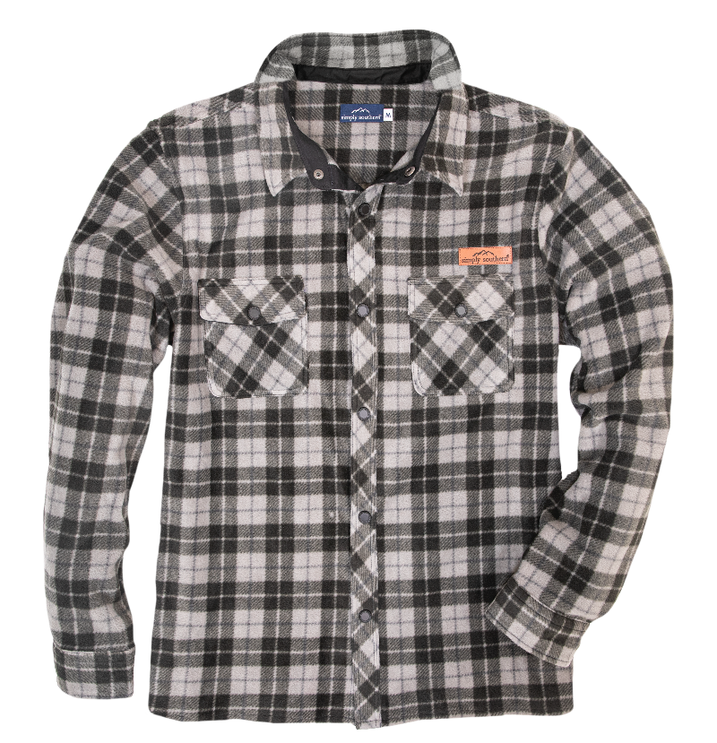 MN Shacket - Shirt - Black/Grey Plaid - F21 - Simply Southern