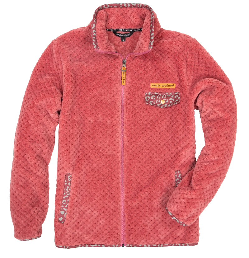 Simply Soft Sherpa Maroon - Full Zip Coat - F21 - Simply Southern