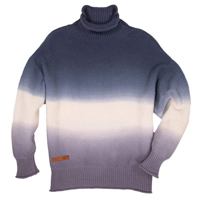 Grey Ombre Mock Neck LS Sweater - F21 - Simply Southern