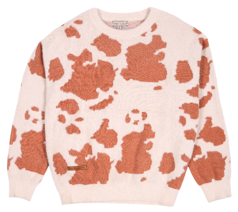 Fuzzy Sweater - Cow - F22 - Simply Southern