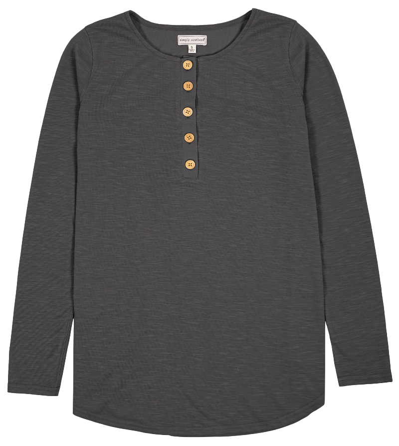Henley - Dark Gray - SS - F22 - Adult Top