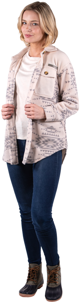 Lumber Jill Shacket - Aztec Cream - F22 - Simply Southern