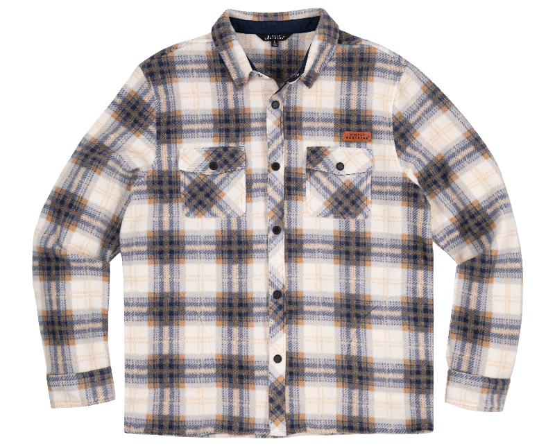 MN Shacket - Shirt - Brown/White/Blue Plaid - F22 - Simply Southern
