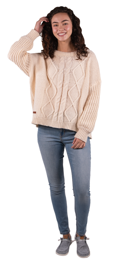 Preppy Sweater - Cream - F22 - Simply Southern