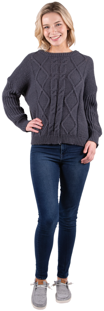 Preppy Sweater - Slate Gray - F22 - Simply Southern