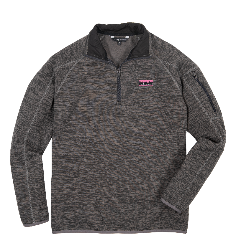 Simply Sweater - Quarter Zip Pullover - Heather Black - F22 - Simply Southern