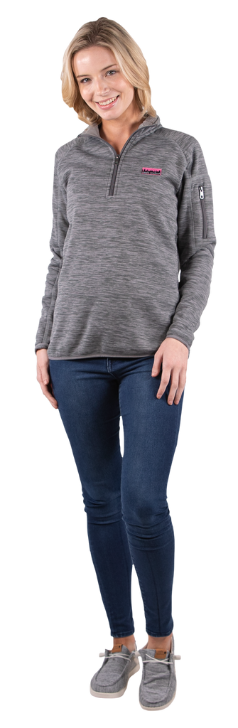 Simply Sweater - Quarter Zip Pullover - Heather Gray - F22 - Simply Southern