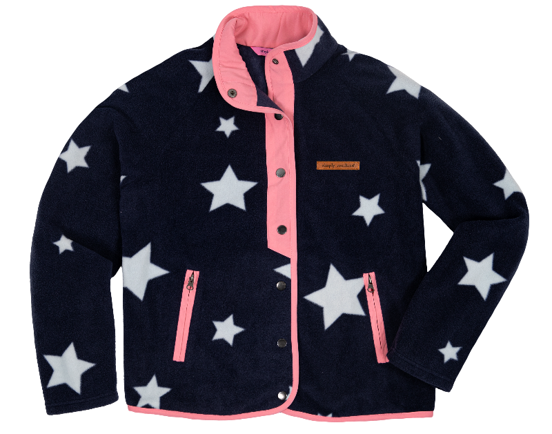 Fleece Snap Jacket - Star - F22 - Simply Southern