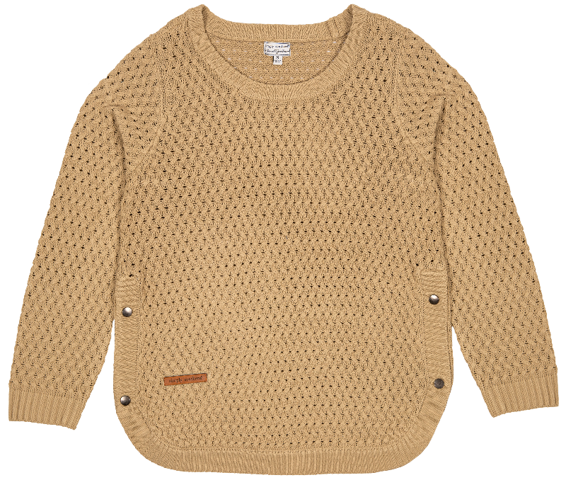 Snap Sweater - Beige - F22 - Simply Southern