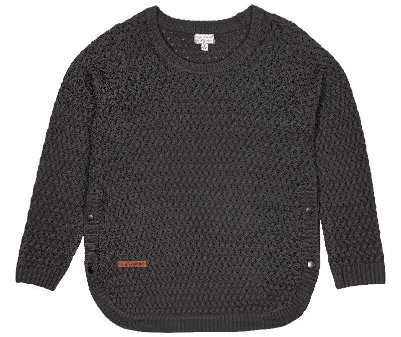 Snap Sweater - Stone - F22 - Simply Southern