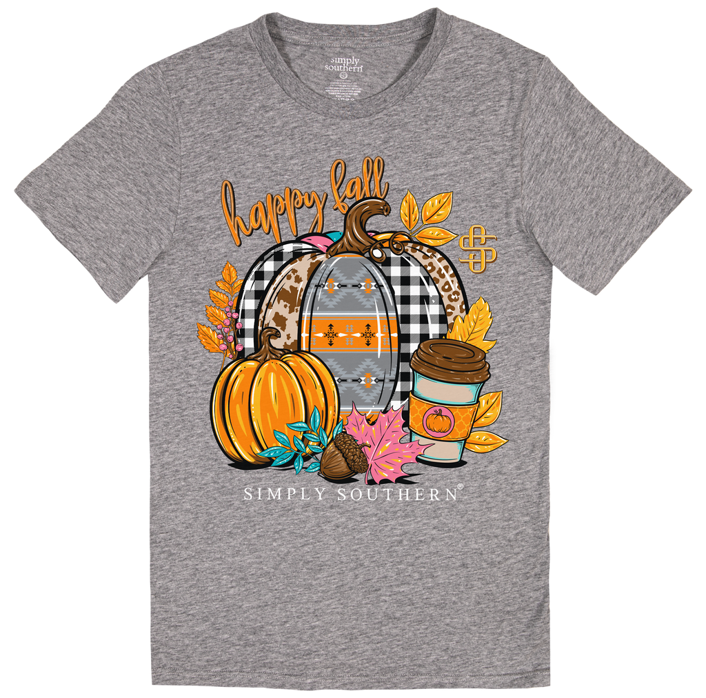 Happy Fall - Pumpkins & Latte - SS - S23 - Adult T-Shirt
