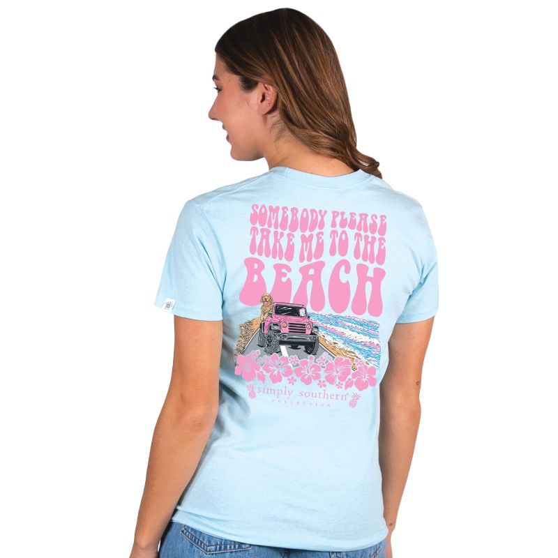 Somebody Please Take Me To The Beach - Jeep - S23 - SS - Adult T-Shirt