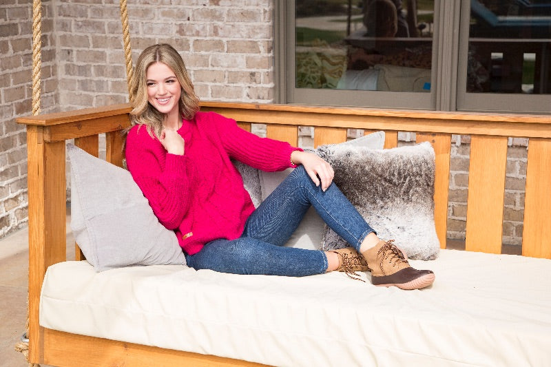 Preppy Sweater - Raspberry - F22 - Simply Southern