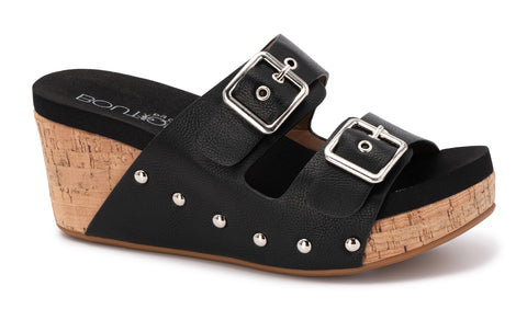 Carley Mixed Berry Glitter Smooth Sandal - Boutique by Corkys