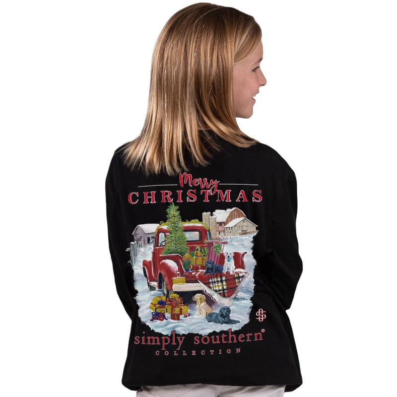 Farm - Merry Christmas - Red Truck - SS - F22 - YOUTH Long Sleeve