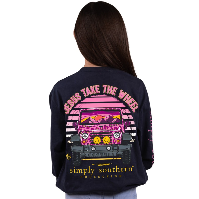Jesus Take The Wheel - Jeep - SS - F22 - YOUTH Long Sleeve