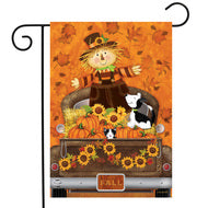 Fall Harvest Pickup - Garden Flag