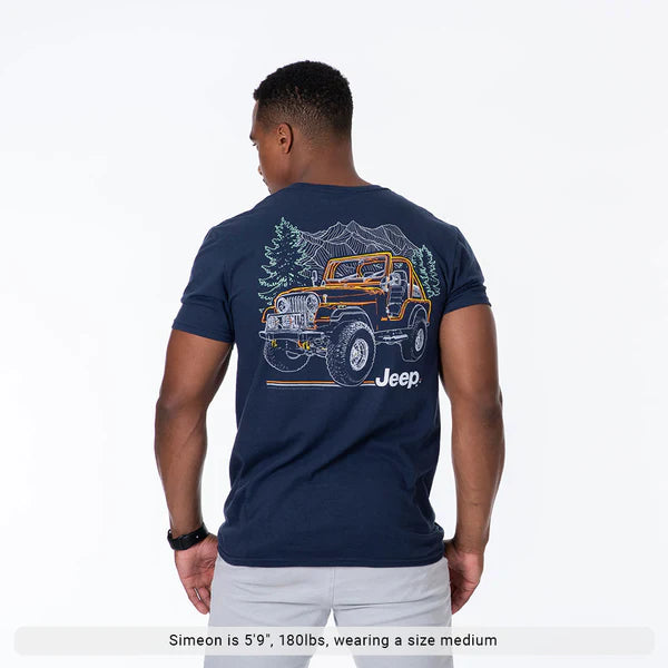 Line Drive - Mountains - Adult T-Shirt - Jeep®