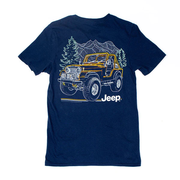 Line Drive - Mountains - Adult T-Shirt - Jeep®