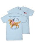 Liberty, Loyalty & Love - USA - Golden Retriever - Patriotic - S26 - SS - Adult T-Shirt