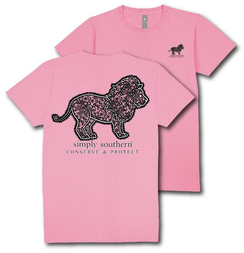 Track Lion - Lace - Floral - Conserve and Protect - SS - F25 - Adult T-Shirt