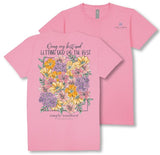 Doing My Best and Letting God Do The Rest - Flowers - SS - F25 - Adult T-Shirt