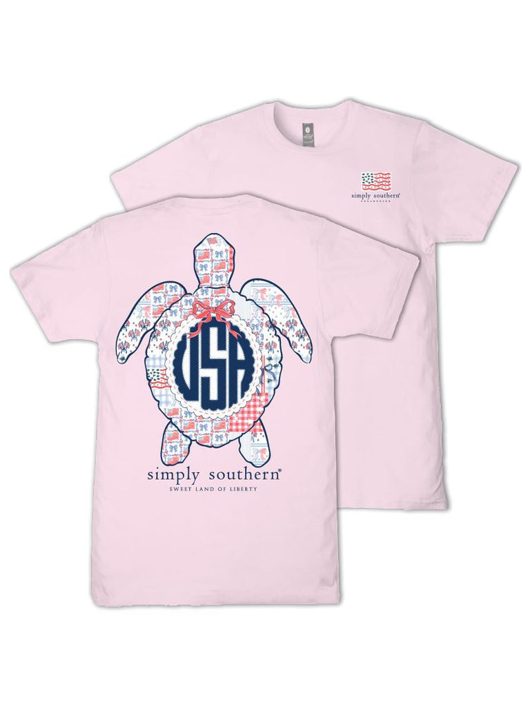 USA Turtle - Sweet Land of Liberty - Patriotic - S26 - SS - Adult T-Shirt