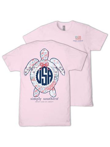 USA Turtle - Sweet Land of Liberty - Patriotic - S26 - SS - Adult T-Shirt