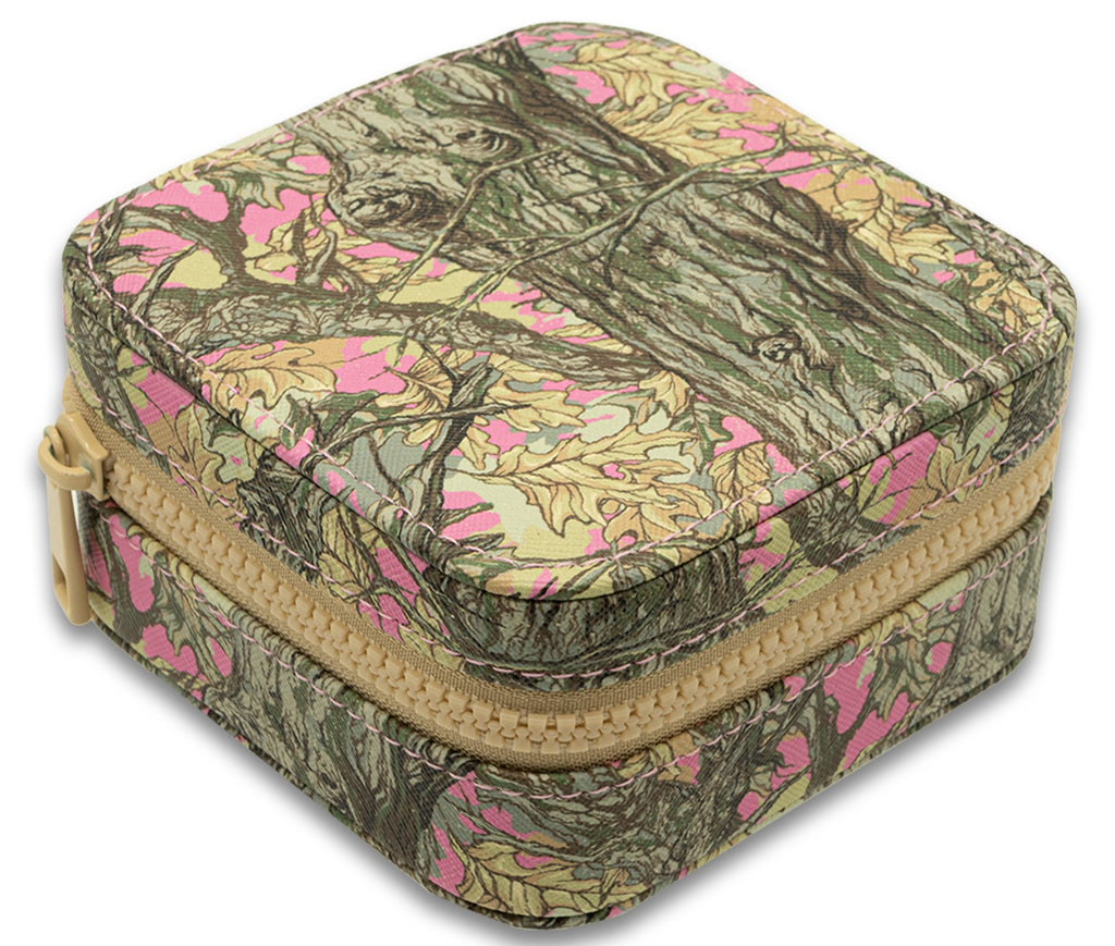Jewelry Box with Interior Mirror - Zippered Compartment - S26 - Simply Southern
