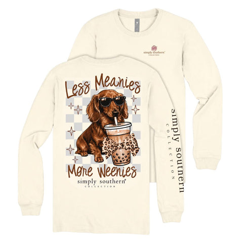 Less Meanies, More Weenies - Dachshund - Iced Coffee - SS - F26 - YOUTH Long Sleeve