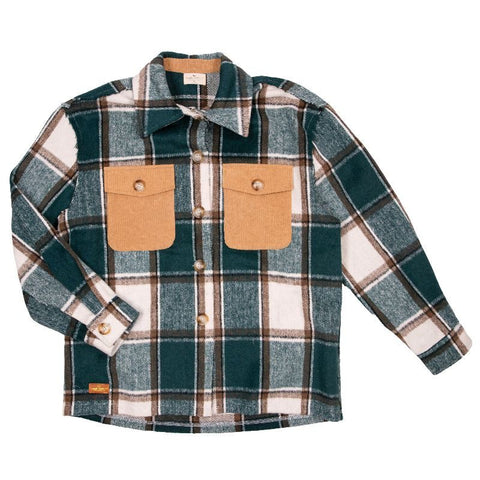 Yosemite Plaid Shacket - Jacket -  Green Plaid - F23 - Simply Southern