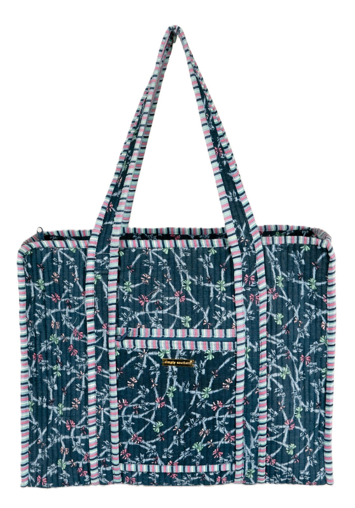 Printed Quilted Tote - F25 - Simply Southern