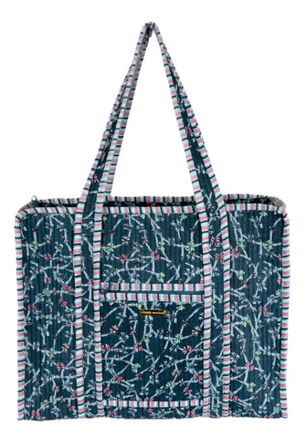 Printed Quilted Tote - Ribbon - Simply Southern - Recycled (M168)