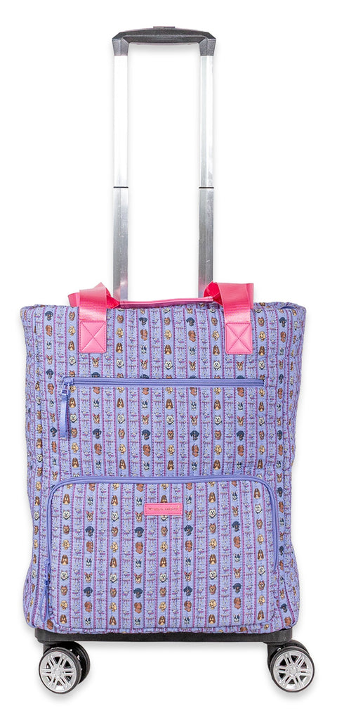 Swirl Quilted Convertible Rolling Tote - F26 - Simply Southern