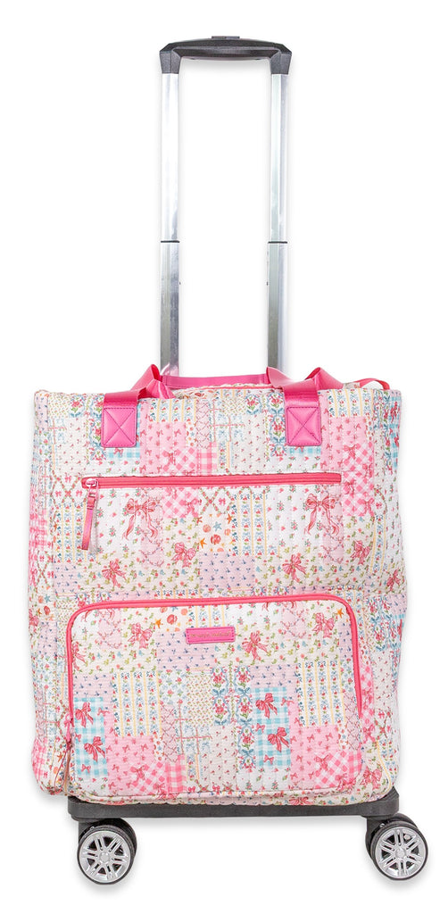 Swirl Quilted Convertible Rolling Tote - F26 - Simply Southern