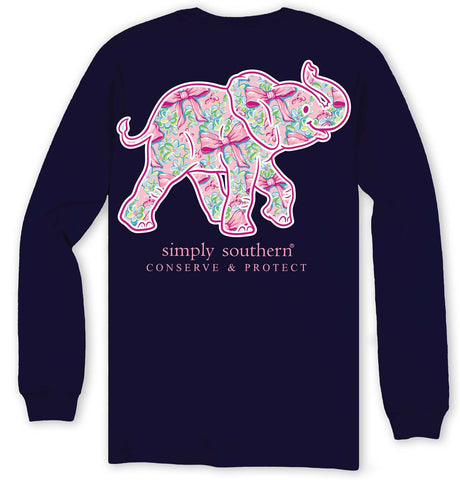 Elephant - Hairbows - Conserve and Protect  - SS - F24 - YOUTH Long Sleeve