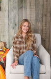 Plaid Shacket - Shirt - Tawny Plaid - F23 - Simply Southern