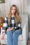 Yosemite Plaid Shacket - Jacket -  Black Plaid - F23 - Simply Southern