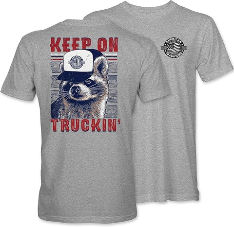 Keep On Truckin' - Trucker Raccoon - AT - Adult T-Shirt
