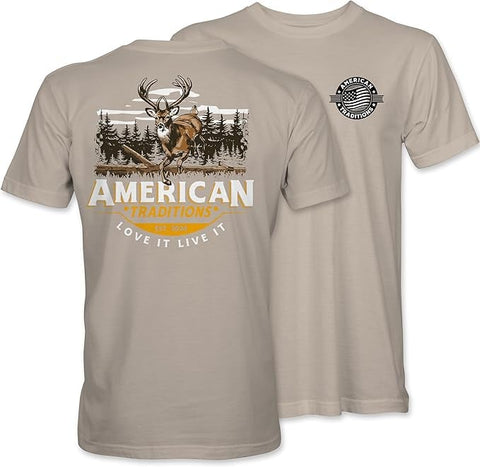 Timber Deer - Forest - Hunting - AT - Adult T-Shirt